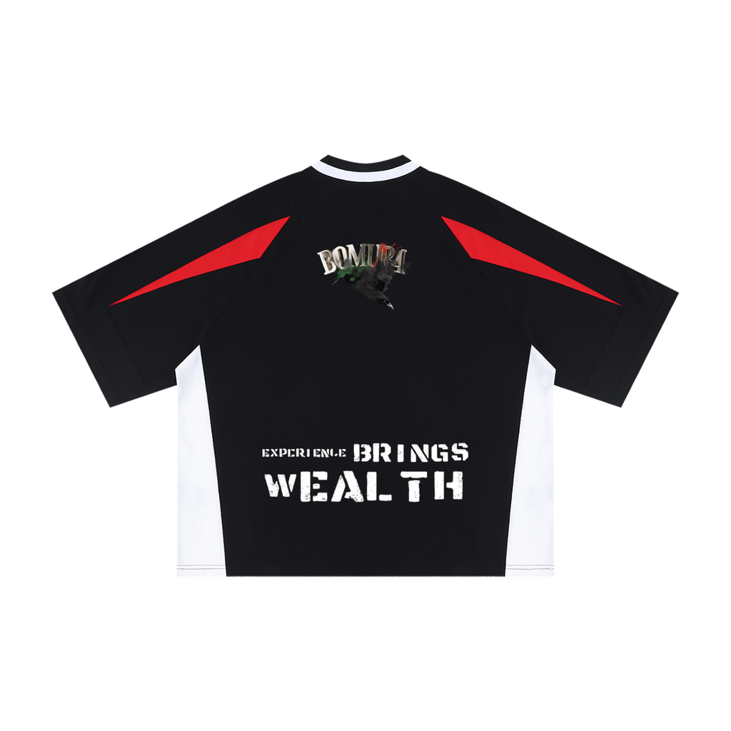 Bomura Wealth Manifesto "God Is Love" Color Block Jersey Tee