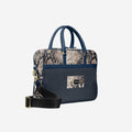 Bomura Men's Slim Python Leather Briefcase