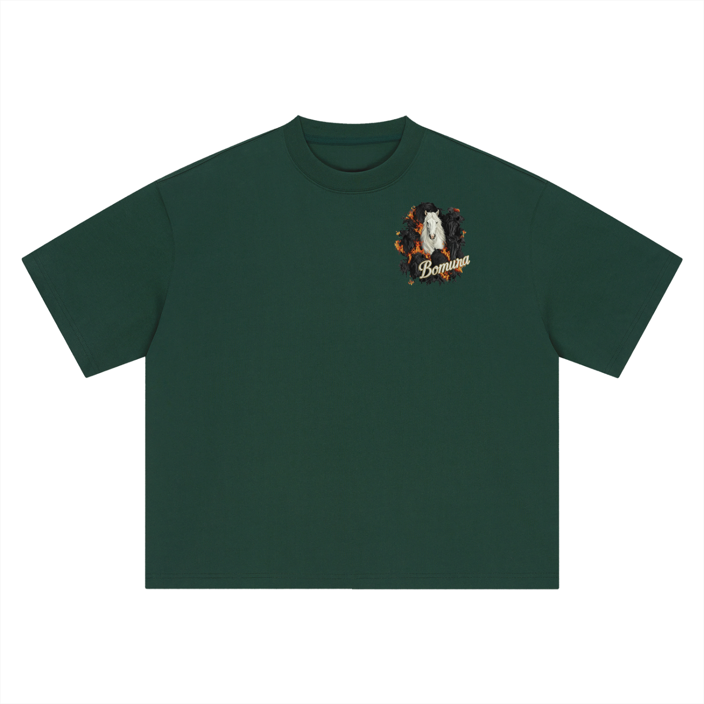 Bomura Ember Stallion Embroidered Oversized Tee
