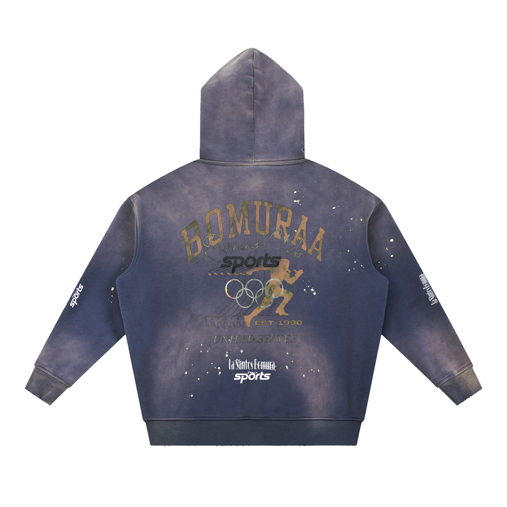 Bomuraa Athletic Vintage Detroit Fleece Hoodie