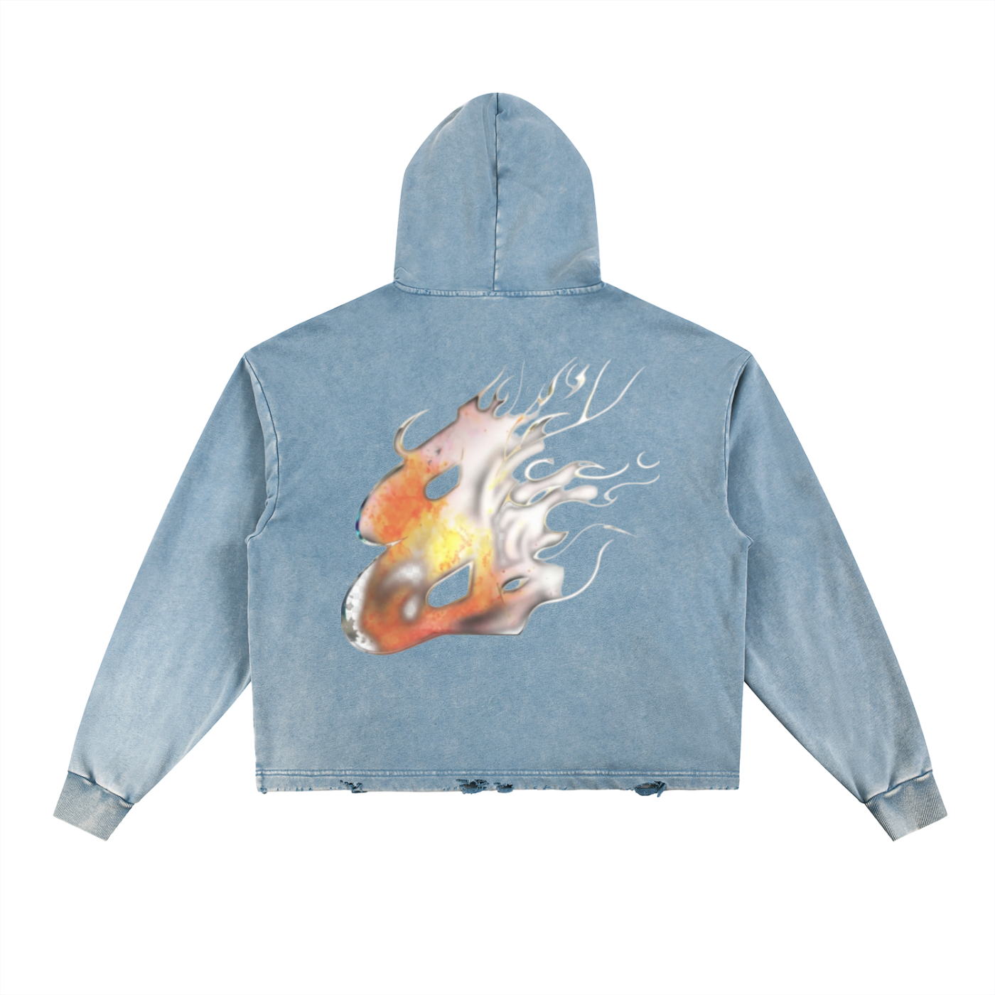 Bomura Collection '26 Vintage Washed Frayed-Hem Hoodie
