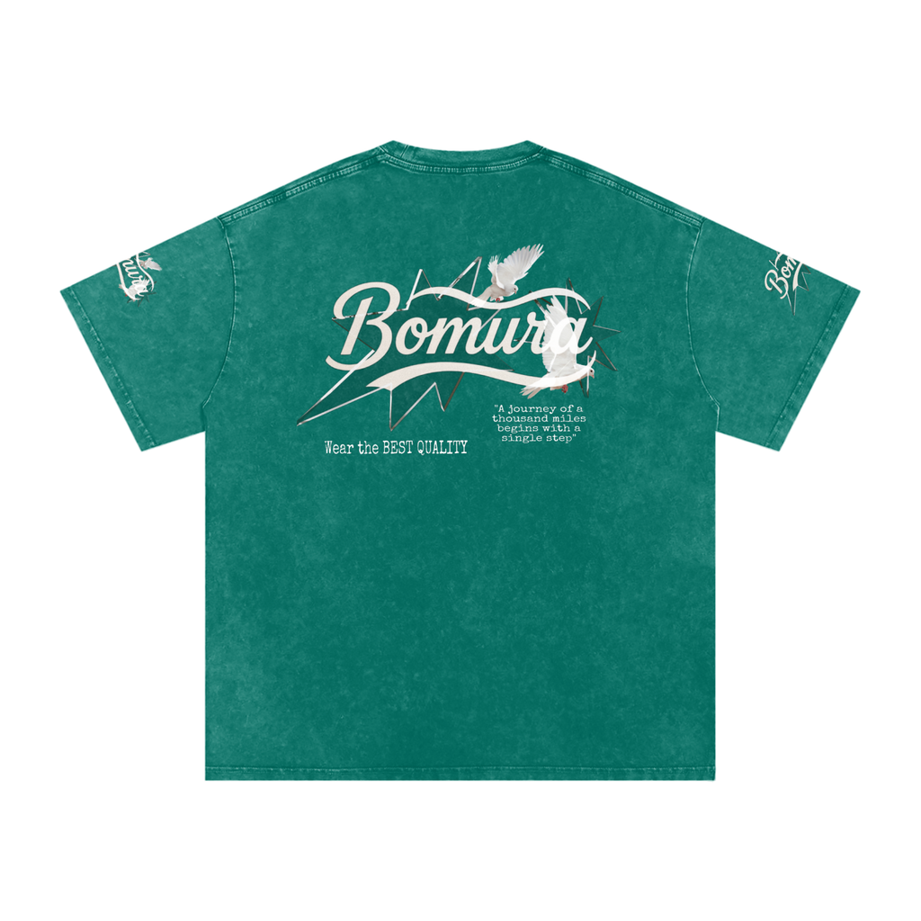 Bomura Logo Script Oversized Cotton T-Shirt