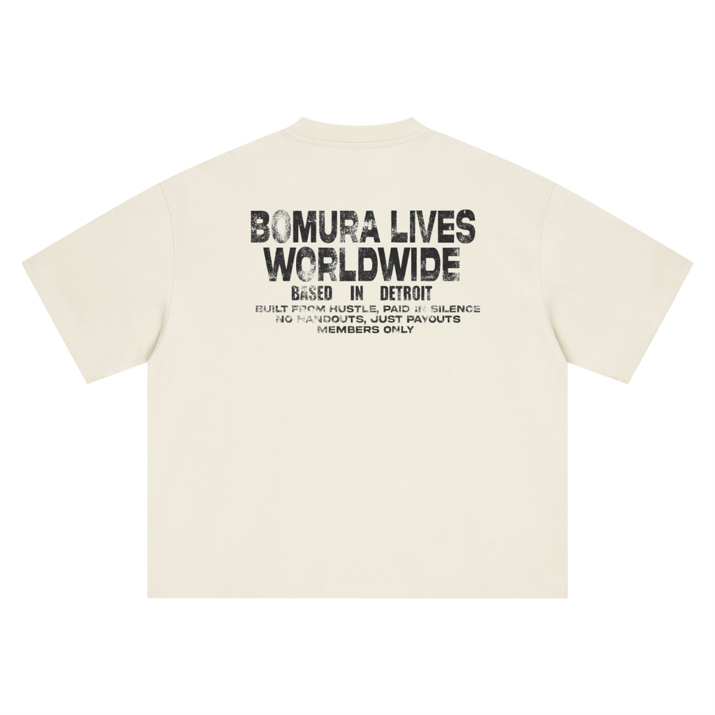 Built in Silence Detroit Worldwide Tee – Black Logo