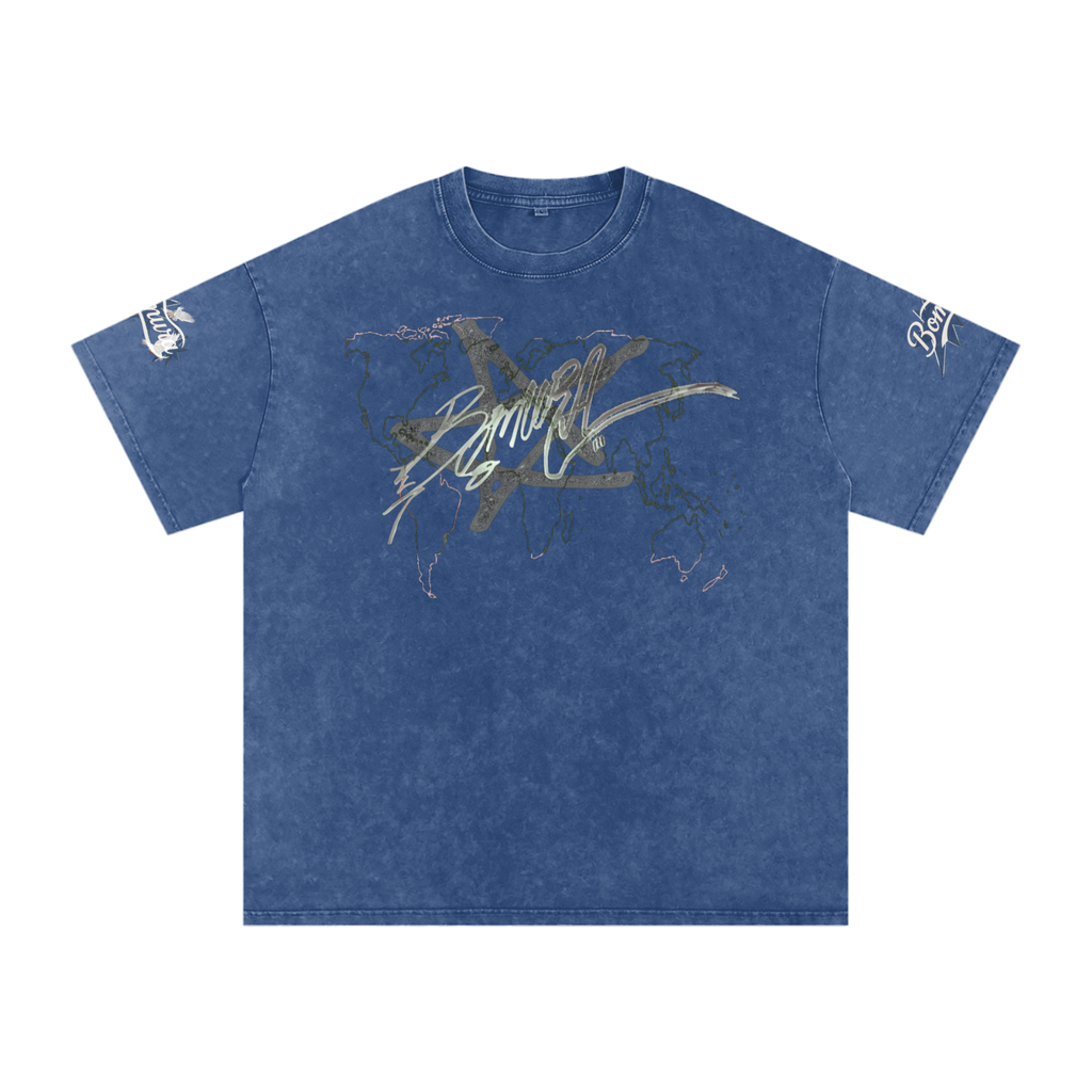 Bomura Logo Script Oversized Cotton T-Shirt