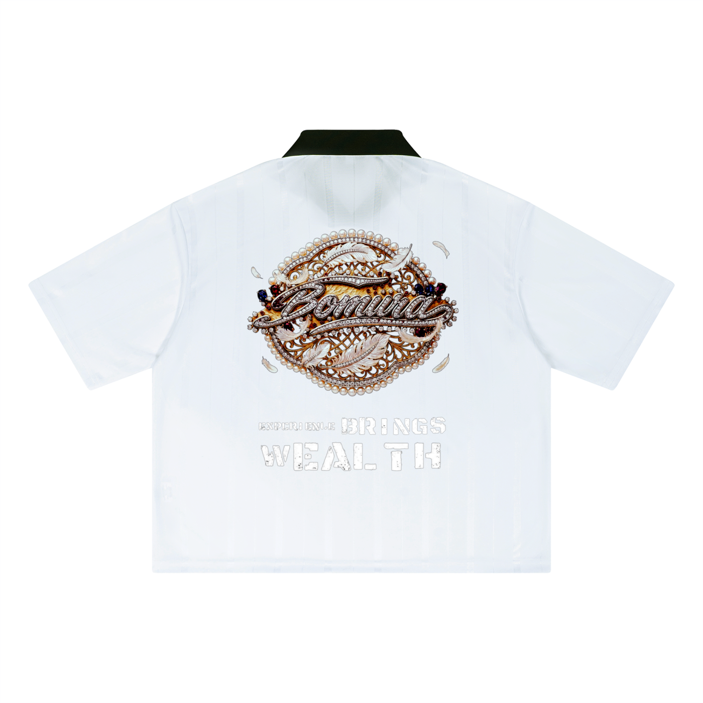 Bomura Medallion "Calcio" Striped Boxy Jersey