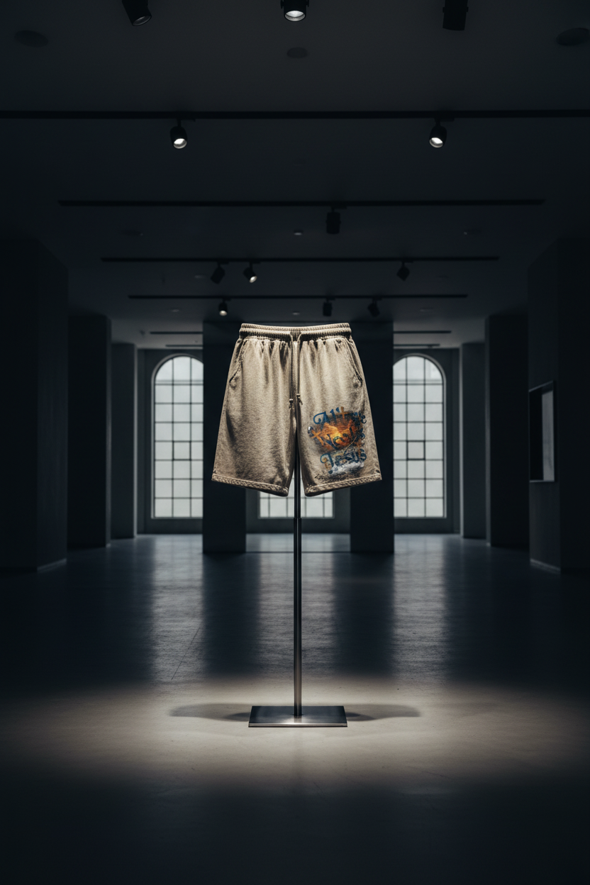 All We Need Is Jesus Shorts - Beige