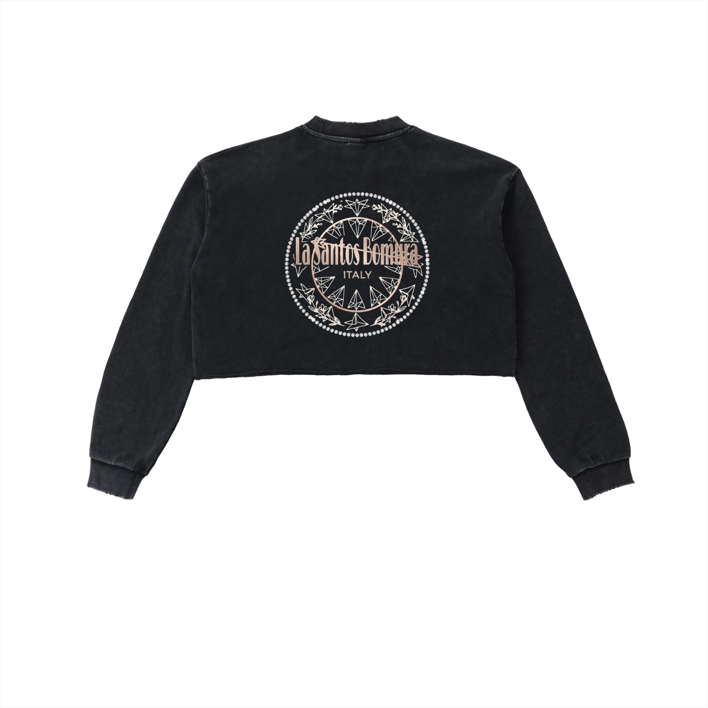 Cristallo Crest Crop Washed Sweatshirt