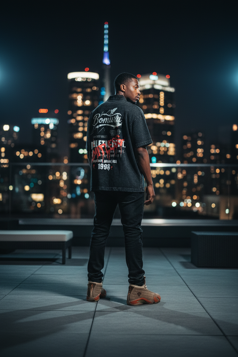 Back Look – Rooftop Night Scene