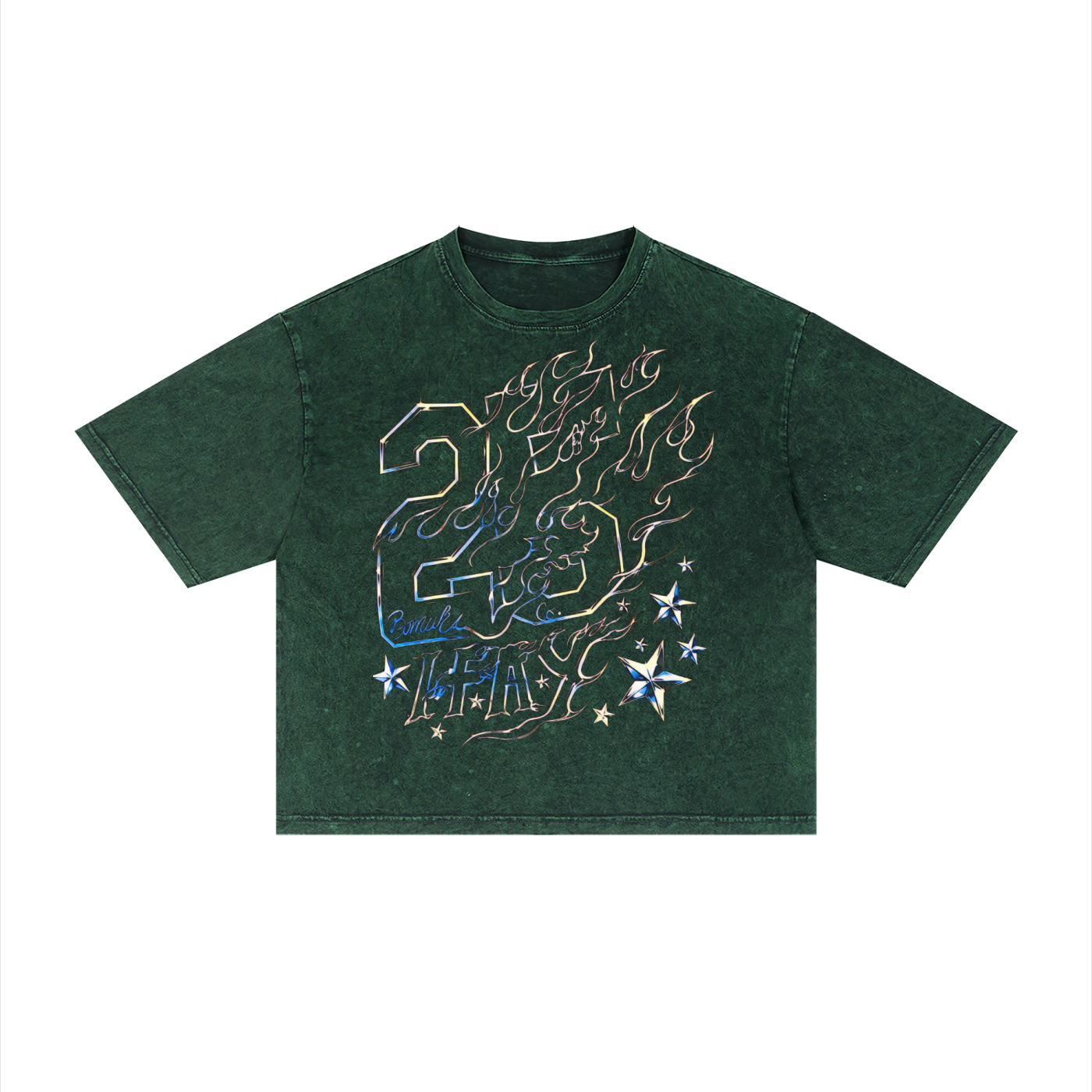 Bomura "Nautical Burn 25" Washed Crop Tee