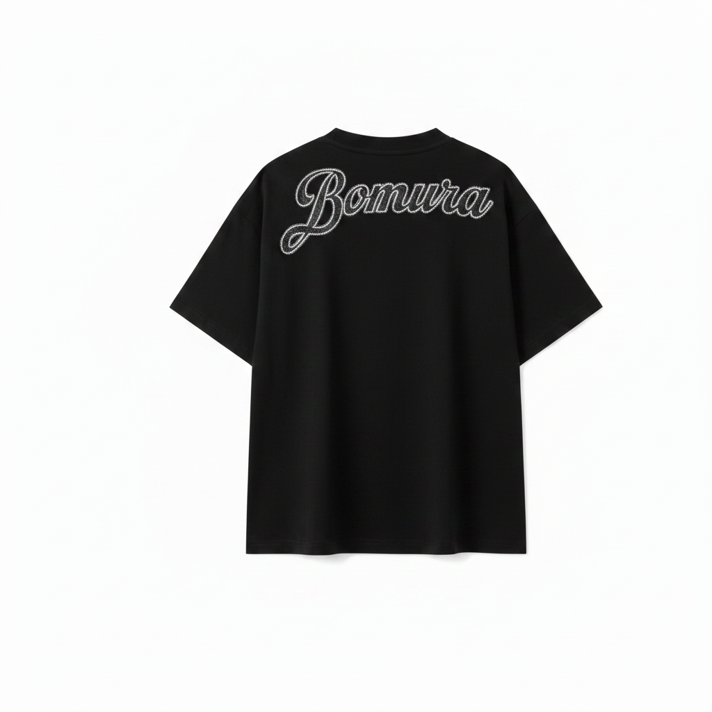 Bomura Blazing Ronin Tee Back — Black