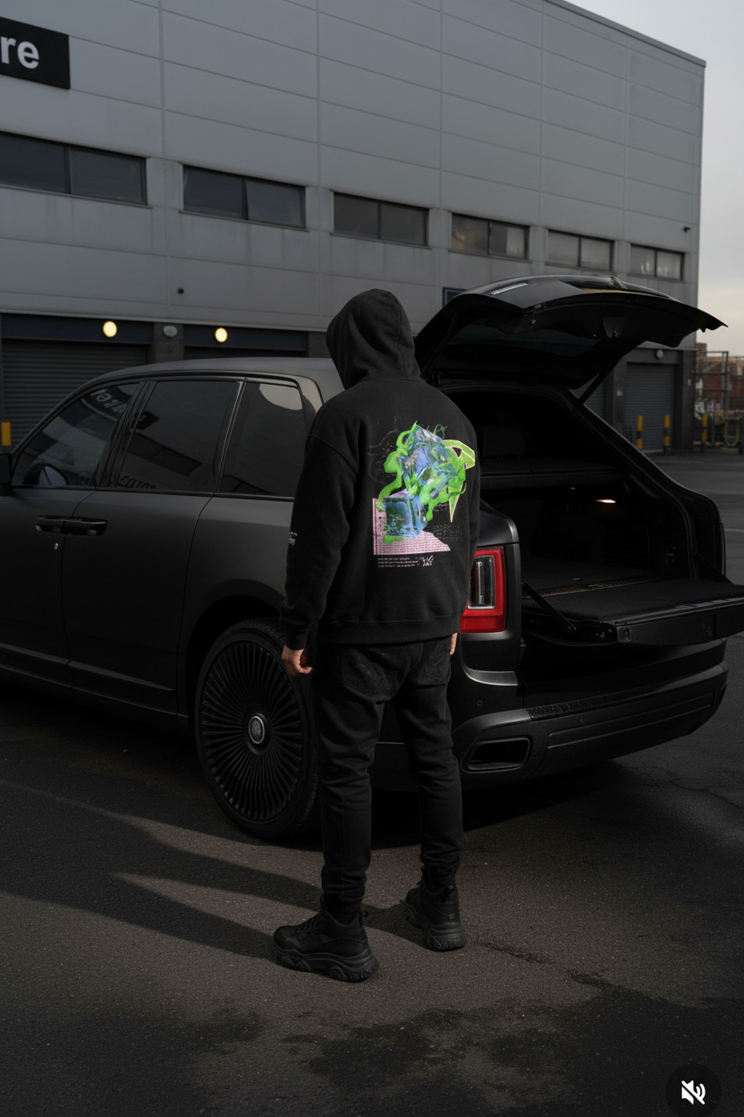 Bomura Club Hoodie Back - Rolls Royce