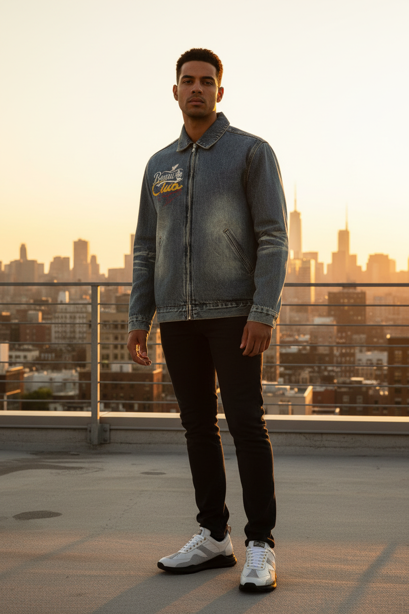 Bomura Denim Jacket x LT RACER - Male Editorial