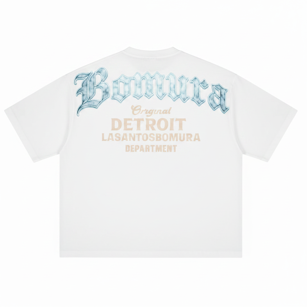 Bomura Detroit Department Tee — White Back