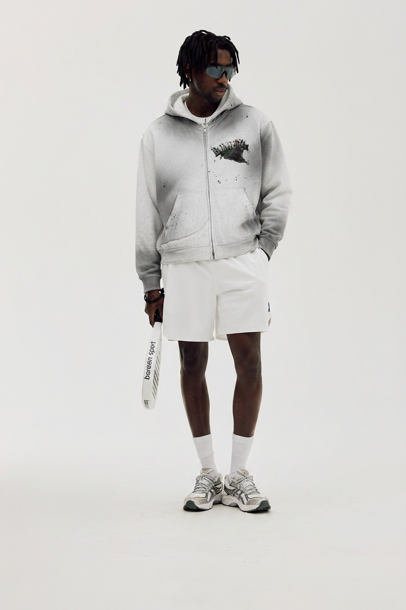 Bomura Hoodie on Model