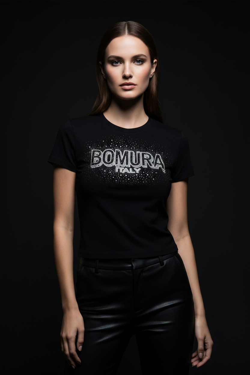 Bomura Italy Nebula Diamond Crystal Tee Editorial