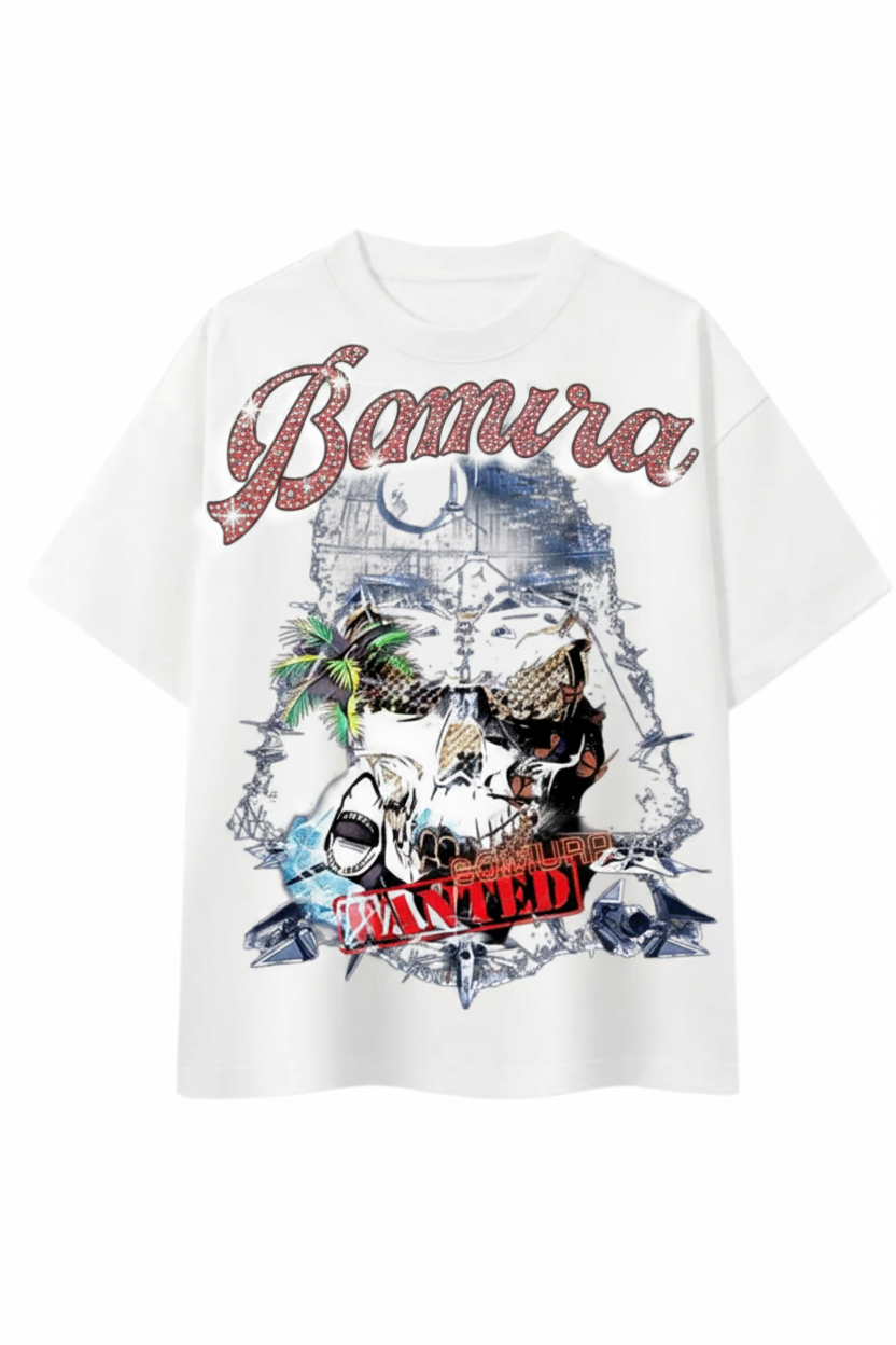 Bomura Silver Crystal Rhinestone Tee