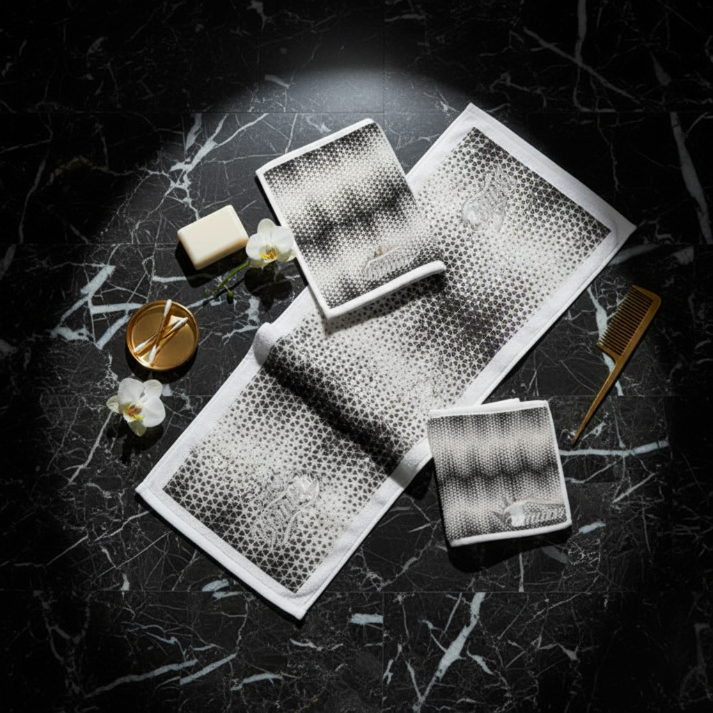 Bomura Towel Set — Luxury Flat Lay