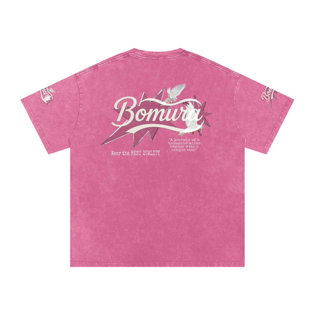 Bomura Logo Script Oversized Cotton T-Shirt