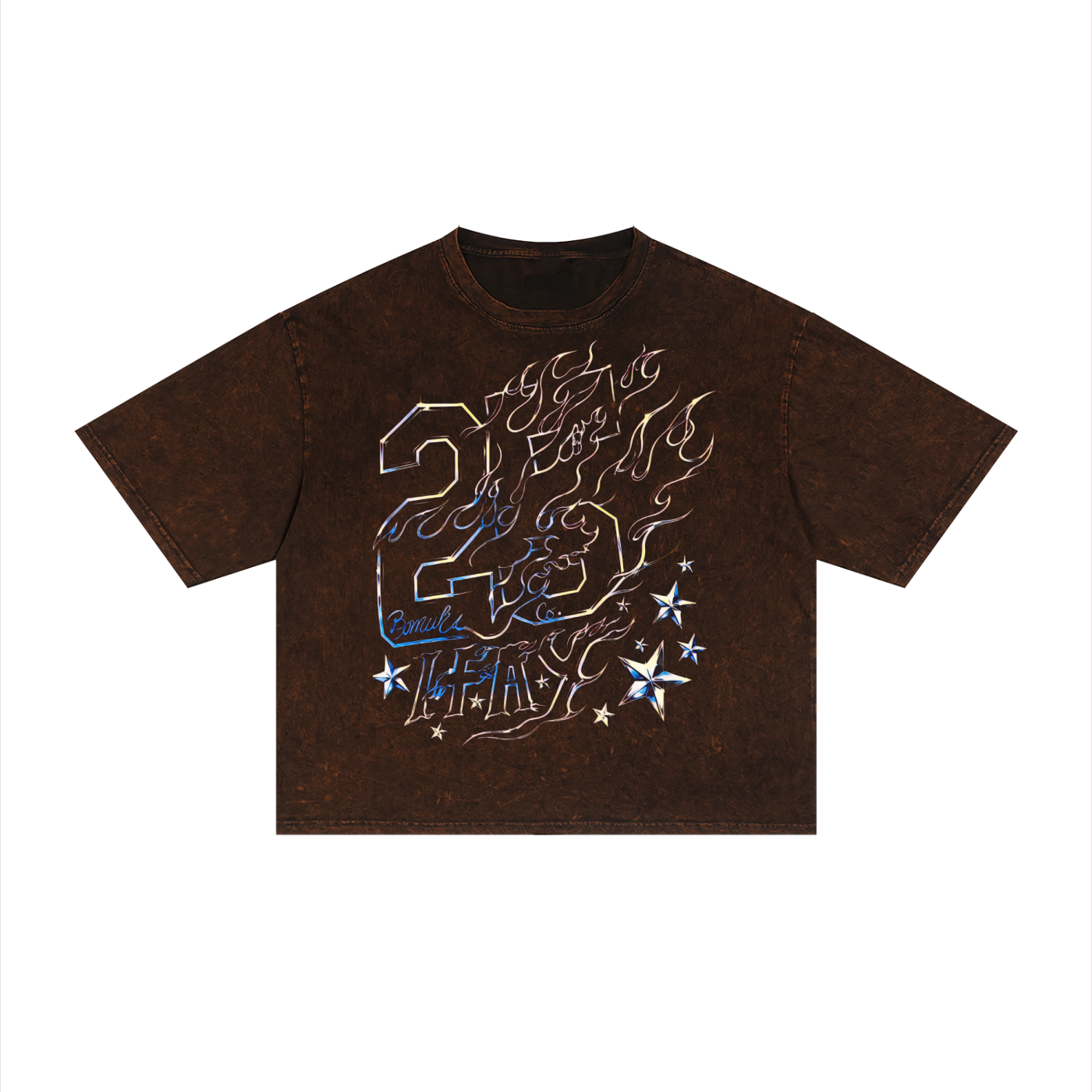 Bomura "Nautical Burn 25" Washed Crop Tee