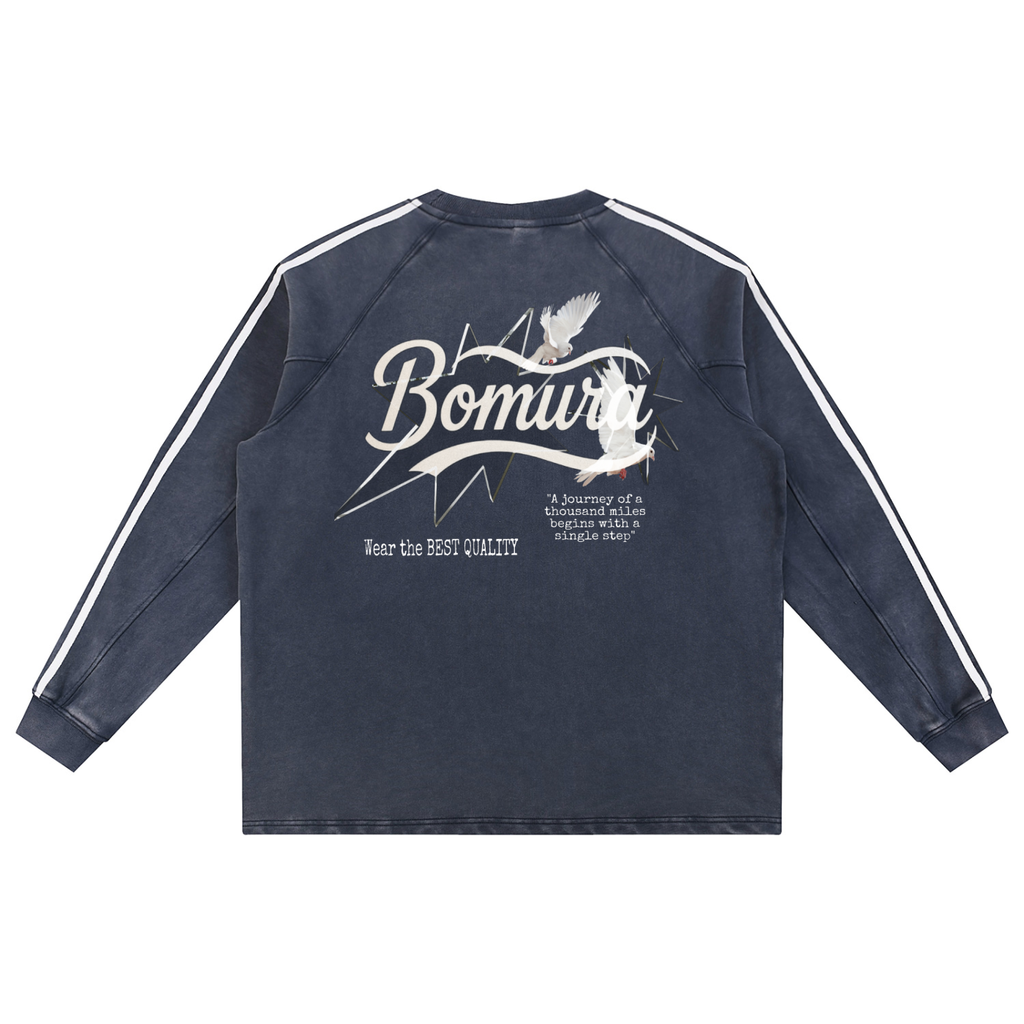 LSB Bomura Snow Wash Tape Crewneck