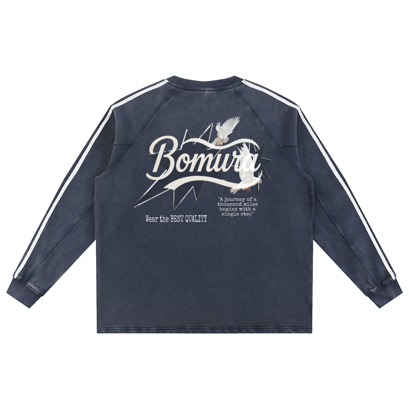 LSB Bomura Snow Wash Tape Crewneck