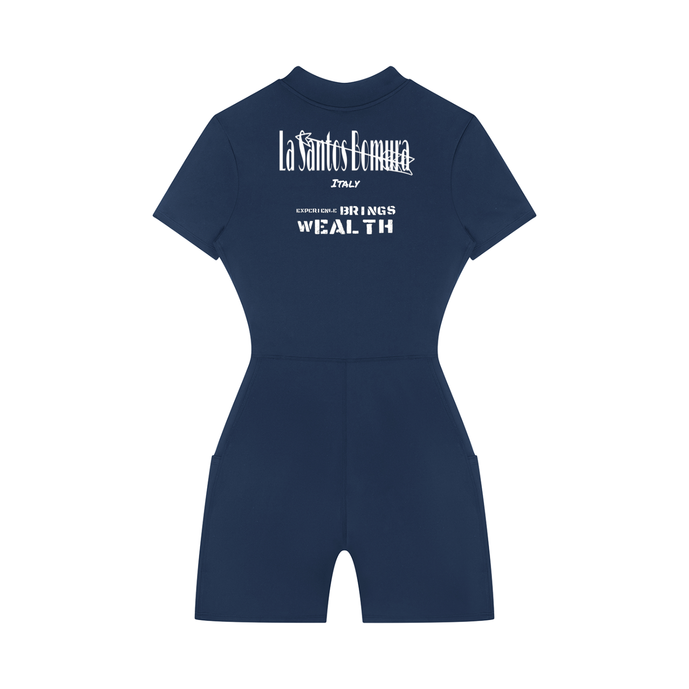 Women's Quarter-Zip Short Sleeve Romper
