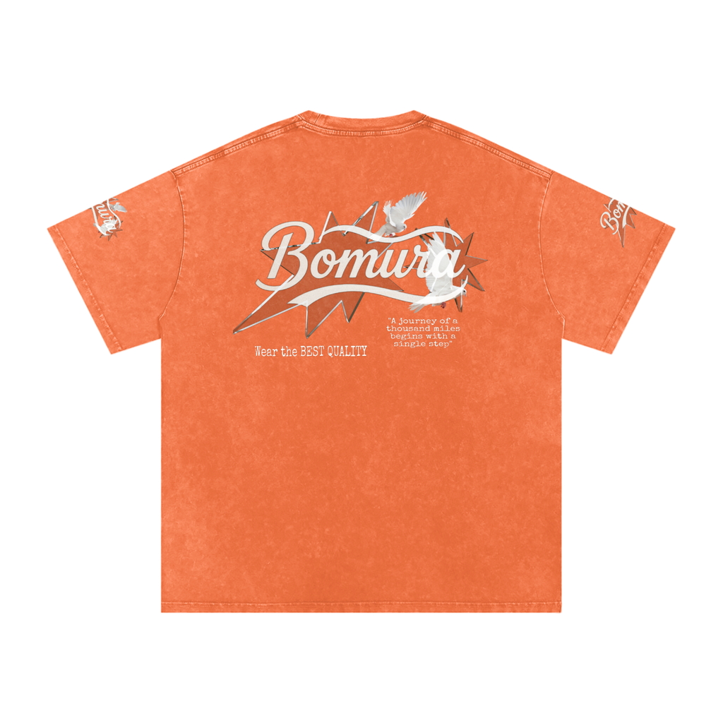 Bomura Logo Script Oversized Cotton T-Shirt