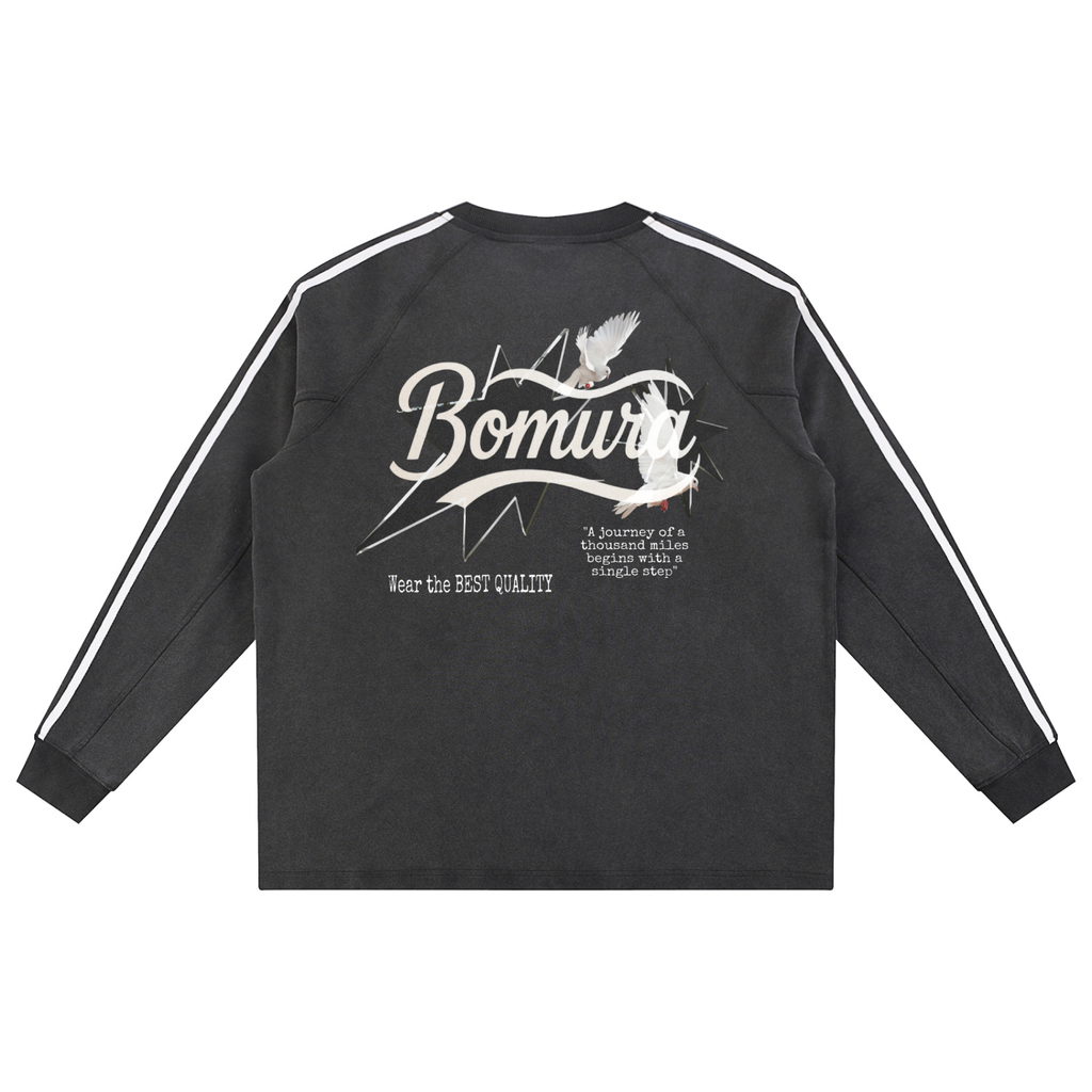 LSB Bomura Snow Wash Tape Crewneck