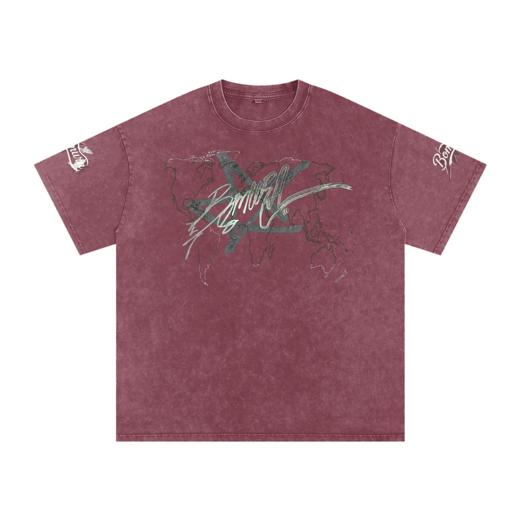 Bomura Logo Script Oversized Cotton T-Shirt