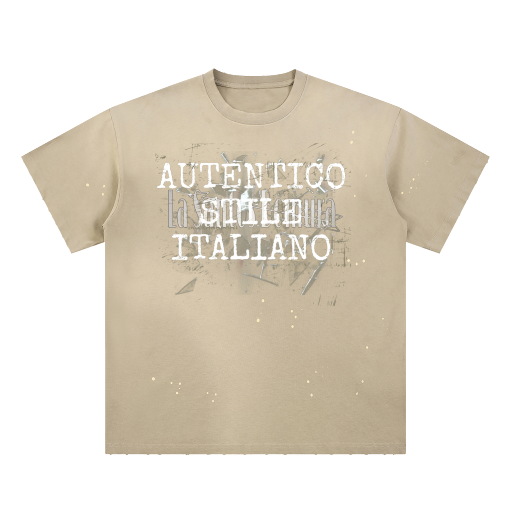Autentico Italiano Scultura Distressed Sunfade Tee