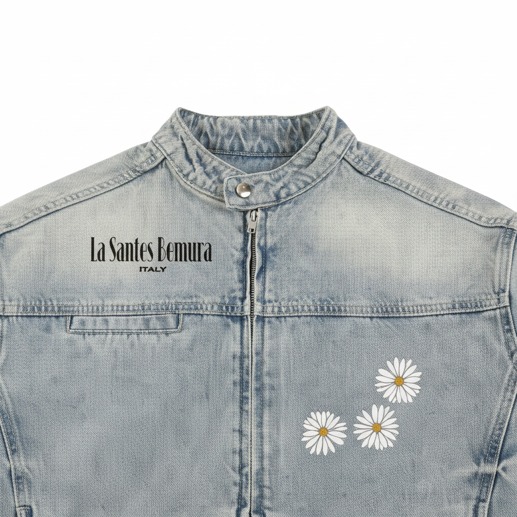 Denim Jacket with Logos