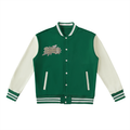 Bomura Embroidered Two-Tone Fleeced Varsity Jacket