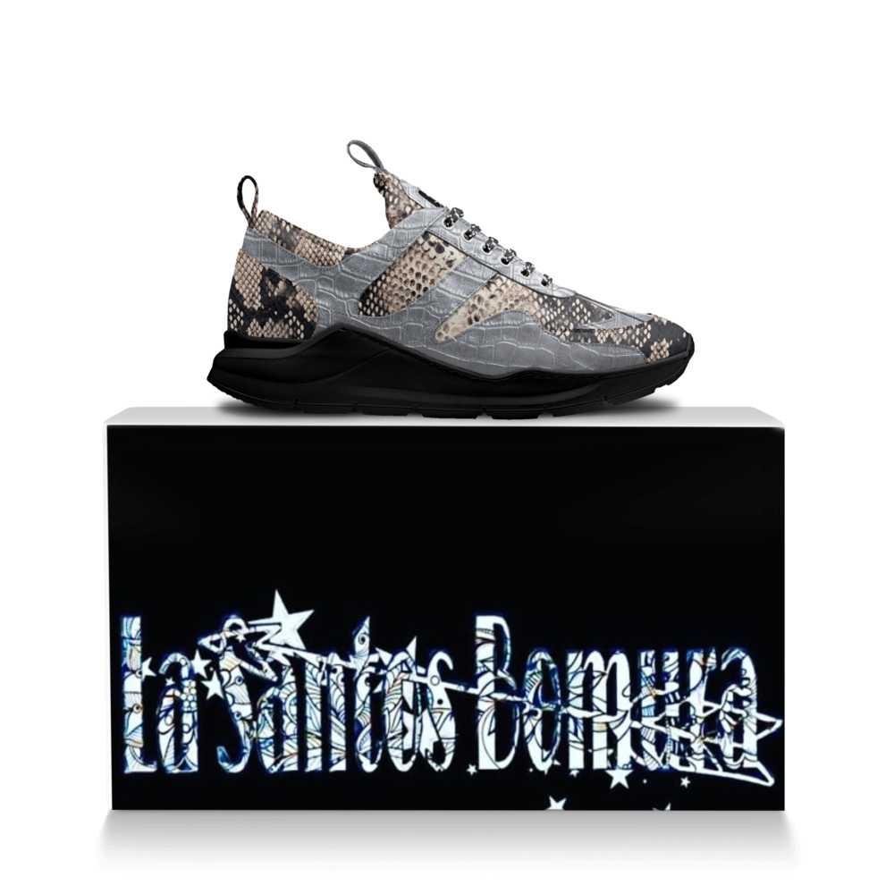 DFG Silver Guana Bomura-Fashion Designer Runner Sneaker NEW!