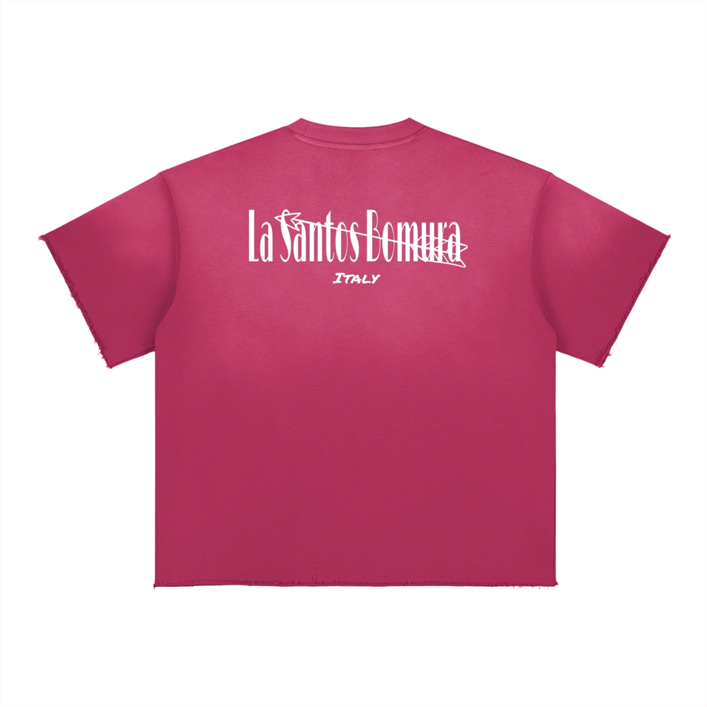 LSB Double Python Embroidered Oversized Cotton Tee