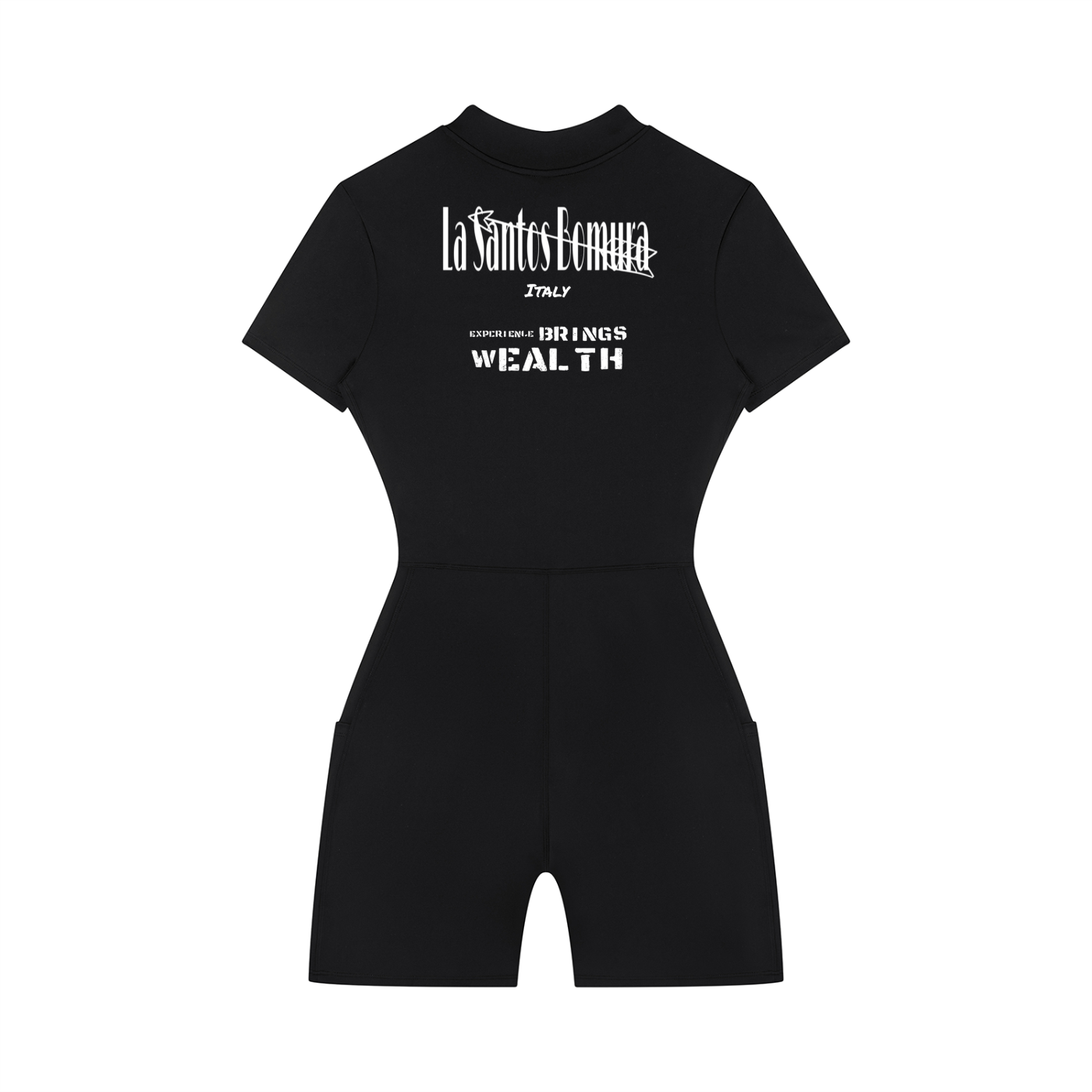 Women's Quarter-Zip Short Sleeve Romper