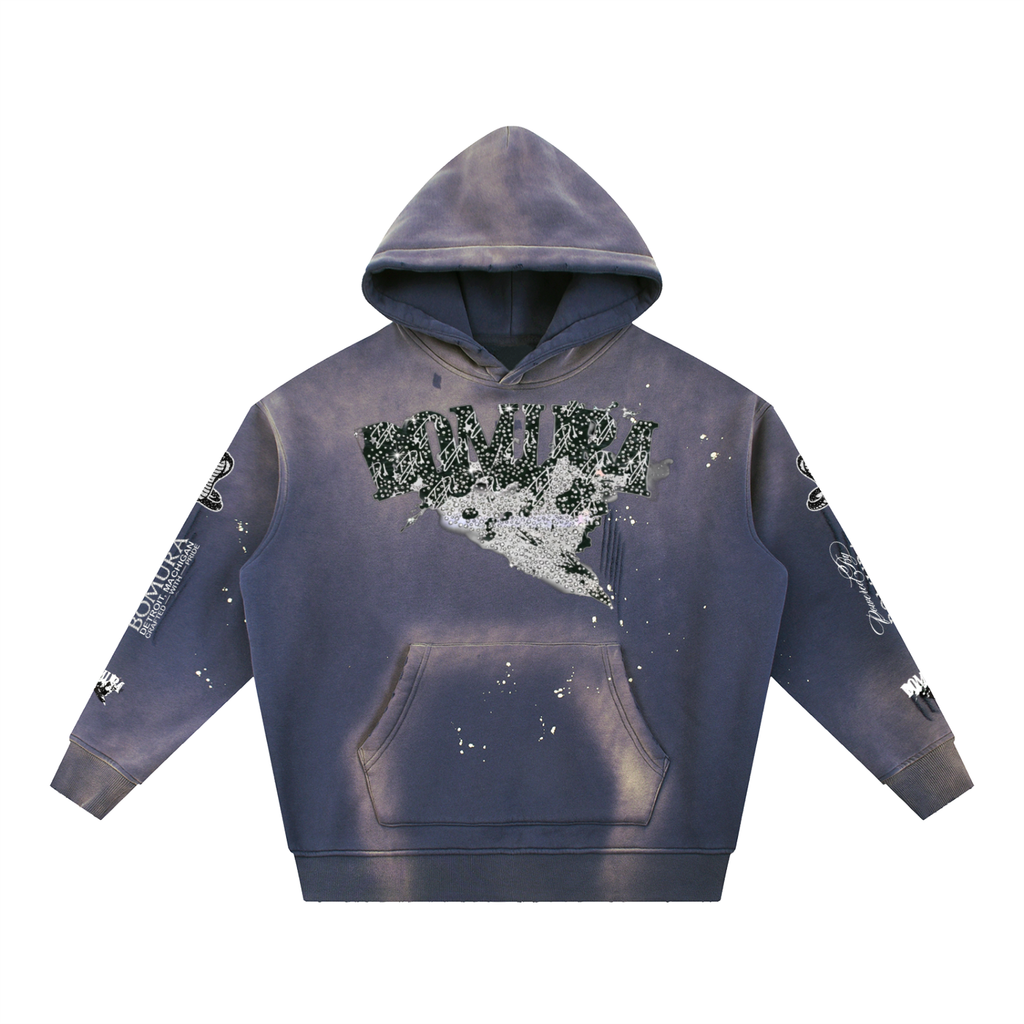 Bomura Vintage Via Vandetta Embellished Hoodie