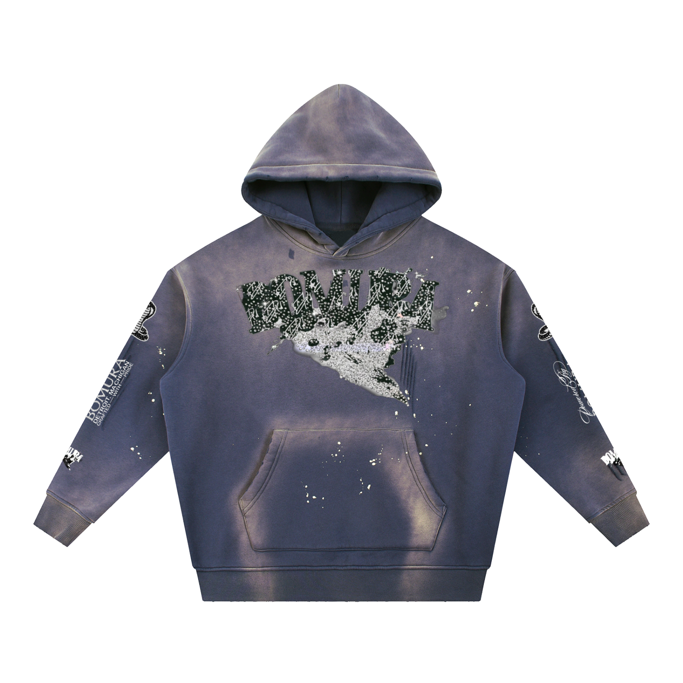 Bomura Vintage Via Vandetta Embellished Hoodie