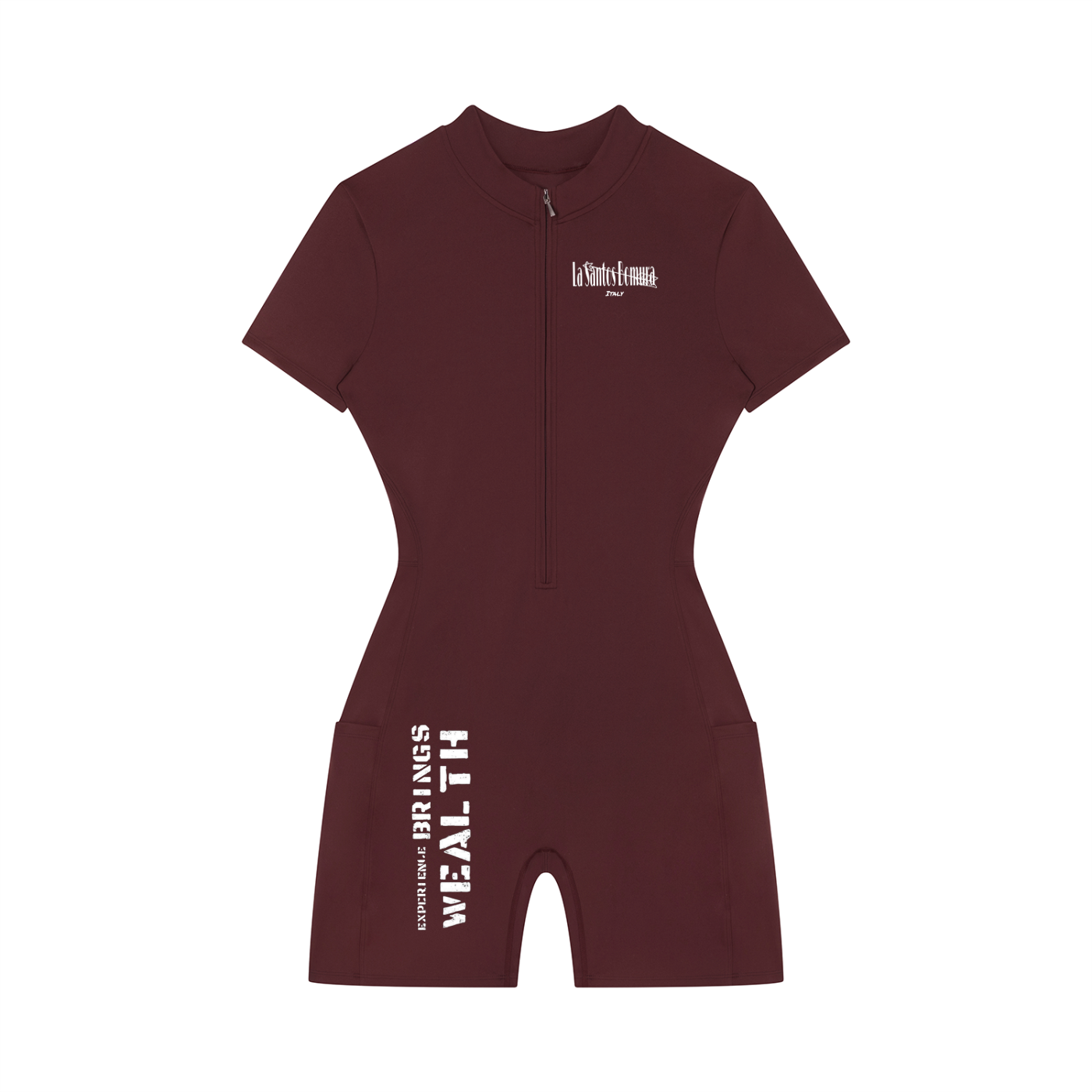 Women's Quarter-Zip Short Sleeve Romper