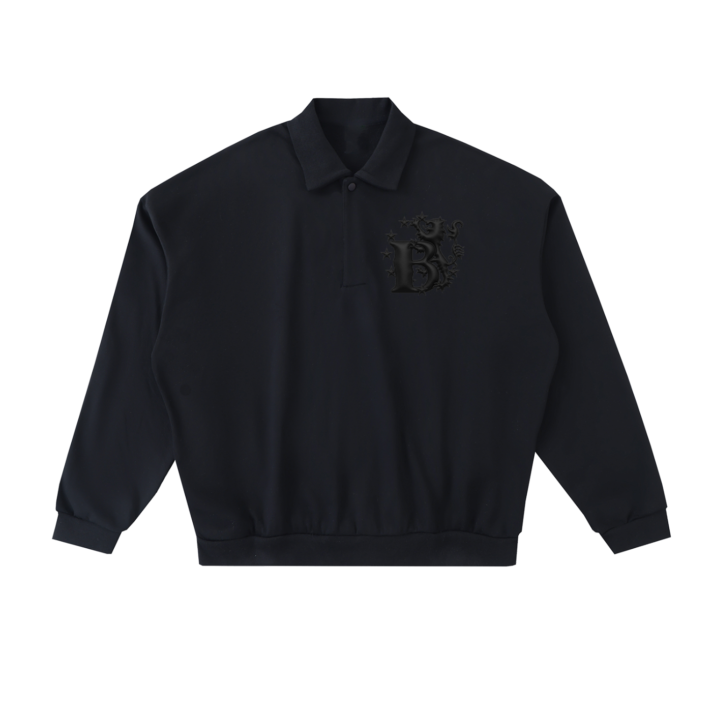 Bomura Noir Monogram Polo Sweatshirt