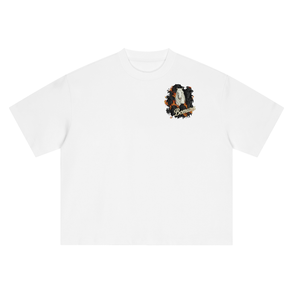 Bomura Ember Stallion Embroidered Oversized Tee
