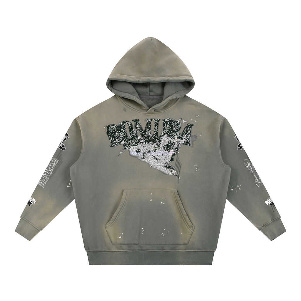 Bomura Vintage Via Vandetta Embellished Hoodie