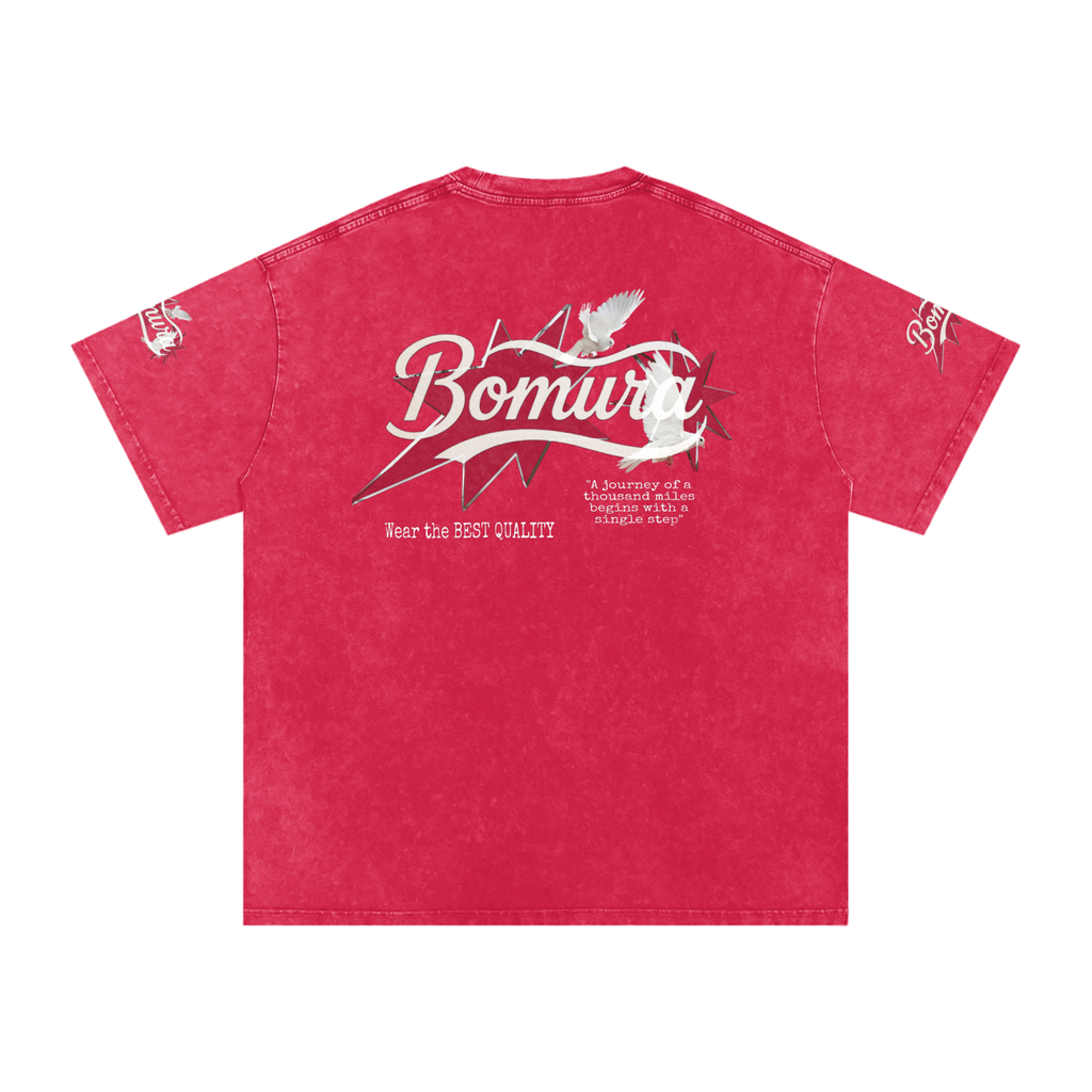 Bomura Logo Script Oversized Cotton T-Shirt