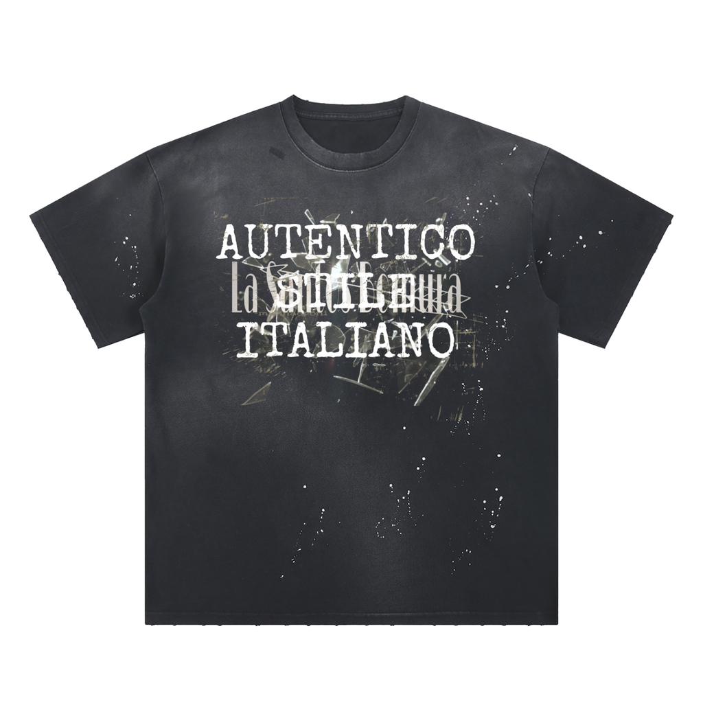 Autentico Italiano Scultura Distressed Sunfade Tee