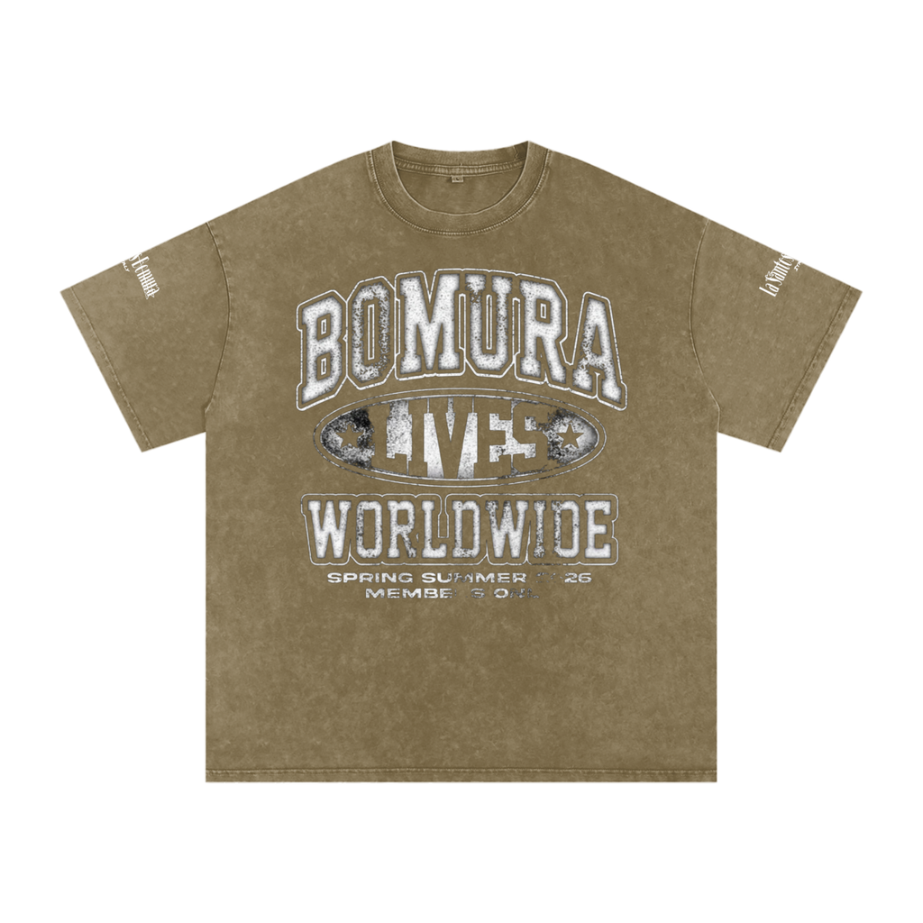 Bomura Lives SS'26 Washed Oversized Cotton T-Shirt