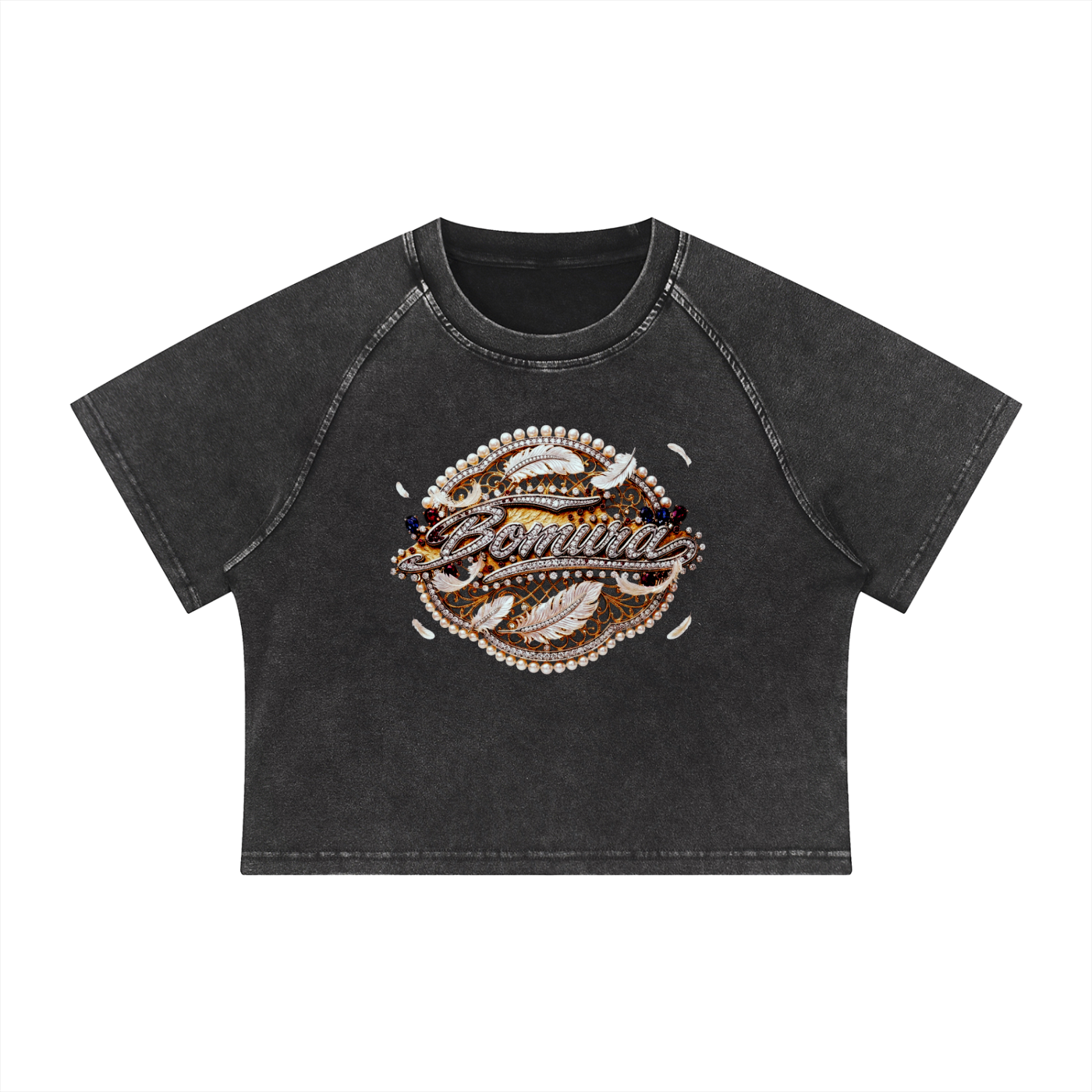 Bomuna Heritage Medallion Crop Tee