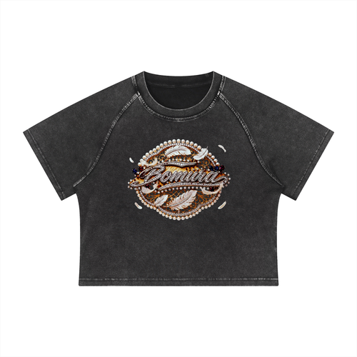 Bomuna Heritage Medallion Crop Tee