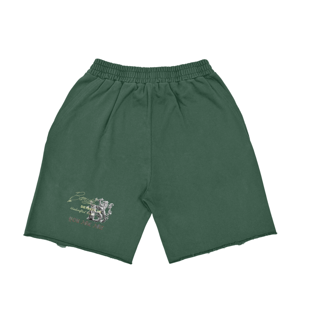 Vintage Washed Tiger Stripes Short Pants