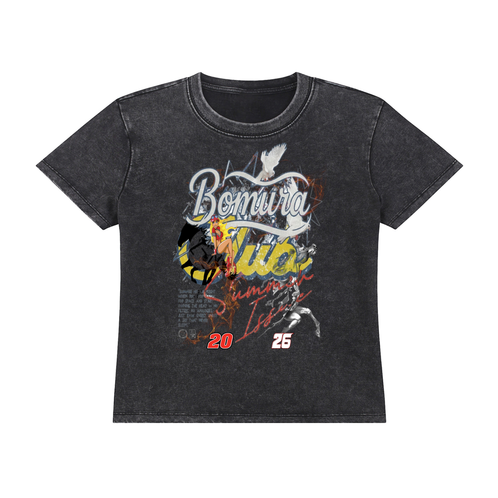 Bomura Collection '26 Summer Issues Vintage Wash Drop Shoulder T-shirt