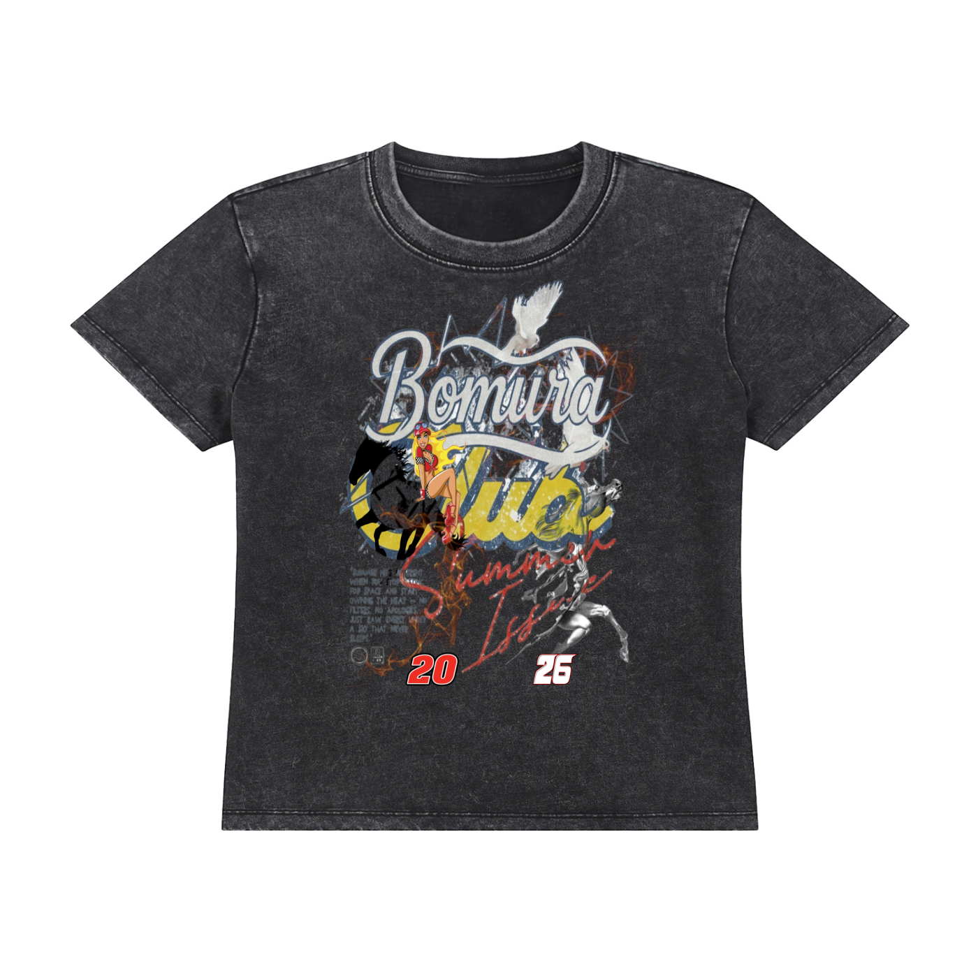 Bomura Collection '26 Summer Issues Vintage Wash Drop Shoulder T-shirt
