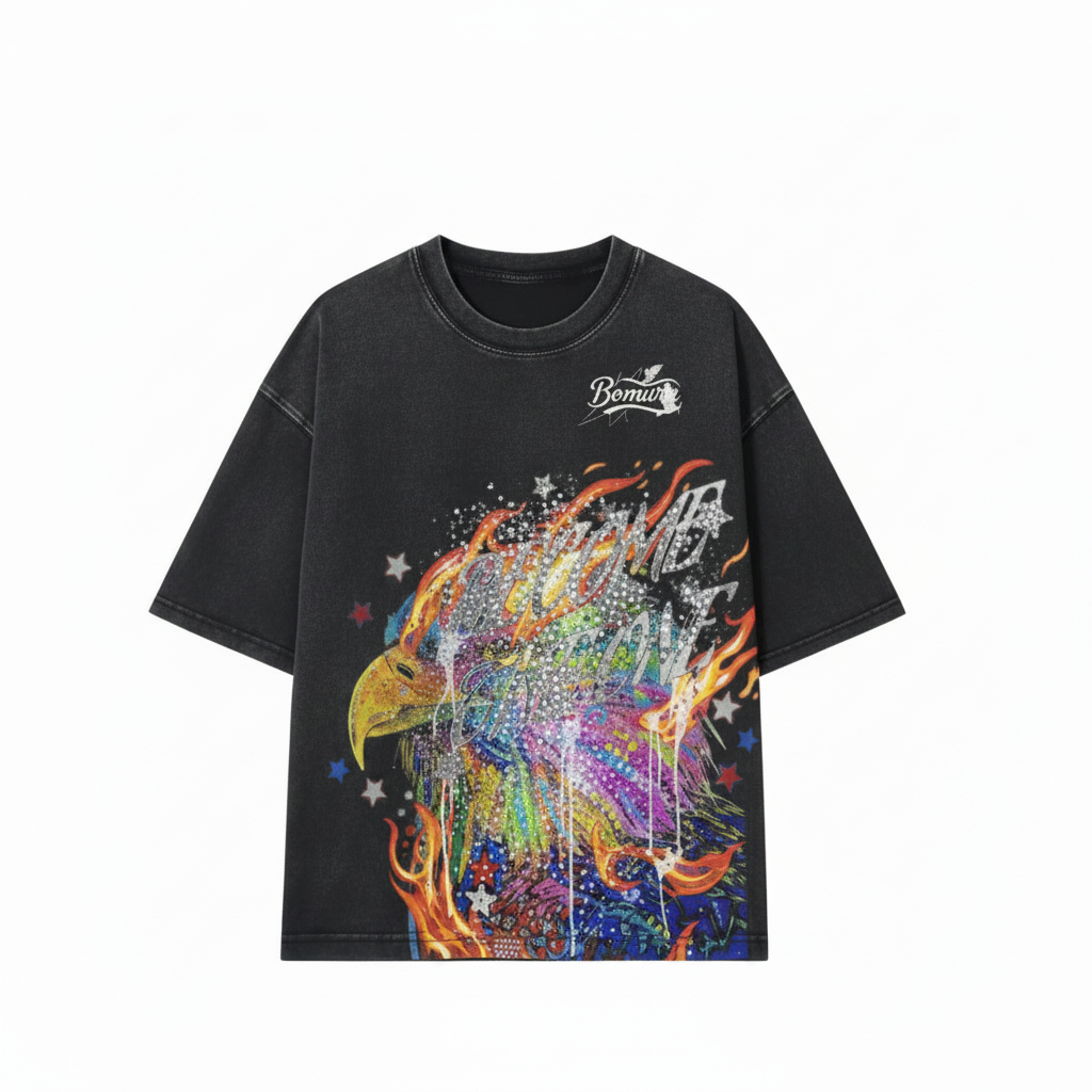 Flat Lay Silver Rhinestone Tee